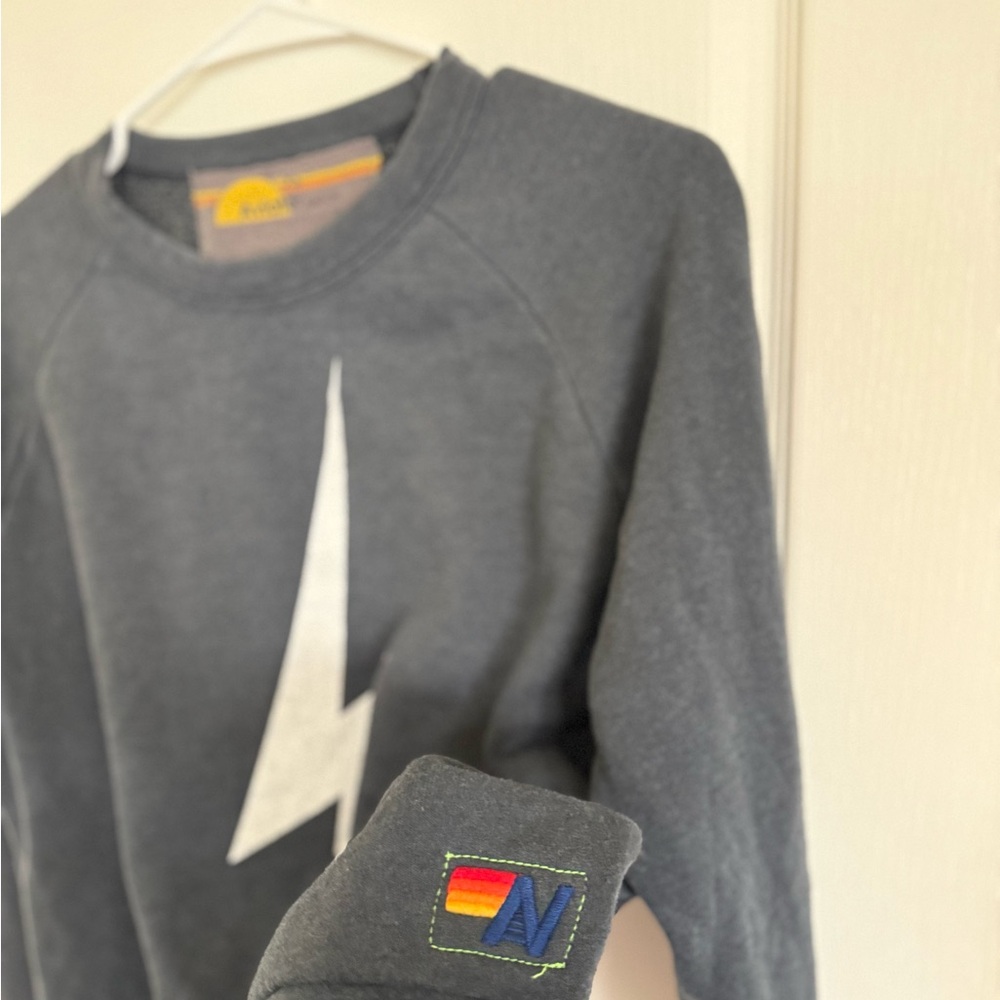 Aviator Nation BOLT CREW SWEATSHIRT CHARCOAL - Picture 5 of 6